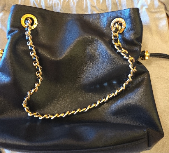 Charles & Keith Black Shoulder Bag with Gold Chain - Picture 6 of 15